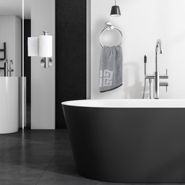 Bathroom Hardware Set, Towel Ring & Toilet Paper Holder, Stainless Steel SUS304, Hand Towel Hanger & Toilet Roll Holder, Sturdy Bathroom Accessories for Home or Kitchen Brushed Nickel