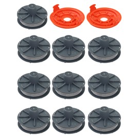 Gucass Rasentrimmer Fadenspule 5307-20 mit 6,1 m Nylonfaden & 5344-20 Abdeckung – Ersatzspule für Gardena Turbotrimmer EasyCut, ComfortCut, PowerCut und SmallCut (10 Spulen + 2 Abdeckung)