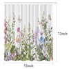 Batmerry White Leaves Botanical Decorative Shower Curtain, Romantic Flower Victorian