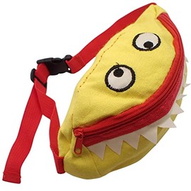 Topkids Accessories Kids Small Bumbags Bum Bag Bumbag Bum-Bag Waist Bag Rabbit Bum Bag Rainbow Bum Bag Glitter Bumbags with Adjustable Belt Fanny Pack for Kids, Boys, Girls (Monster Yellow)
