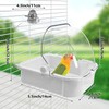Tfwadmx Bird Cage Bath Hanging Parrot Bath Tub Water Shower