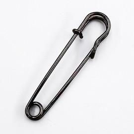 FF34 10Pcs 4 inch 10cm Extra Large Safety Pins Metal Heavy Duty Blanket Pins for Jewelry Crafts (Black)