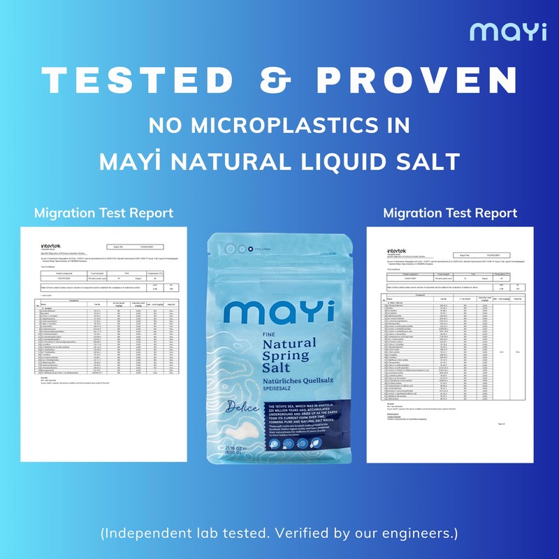 MAYİ Natural Spring Fine Ground Salt 1.2 lb - Hand-Harvested,