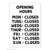 Funny Humorous 'David Shrigley Opening Hours' Novelty Postcard