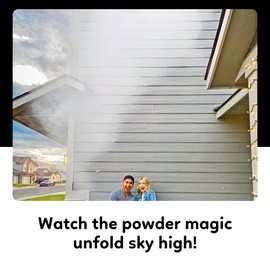 White Powder Cannons Smoke Bombs Biodegradable Poppers | 2 Pack | Launch up to 25 ft | 12 inch | Decorations For Photoshoots, Gender Reveal, Celebrations, Festivals, and Parties | TUR Party Supplies