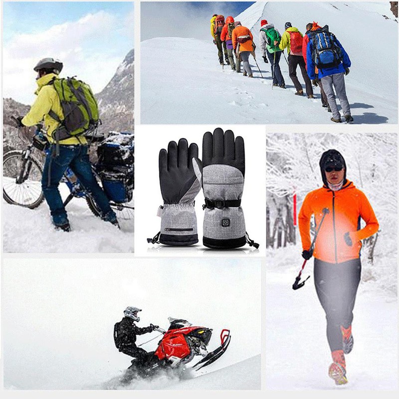 Smart USB Electric Heating Gloves Winter Outdoor Warm Windproof Sport