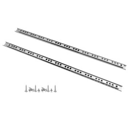 Drawer Runners 350 mm x 17 mm Groove, 1 Pair Partial Extension Ball Runners, Drawer Runners, Drawer Runners for Drawers, Drawers, Rail System, Maximum Load 10 kg