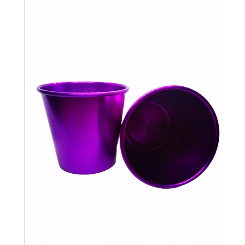 Ligma Vaso D Aluminio Elegant Anodizado 6pza Grueso, Colores 350ml