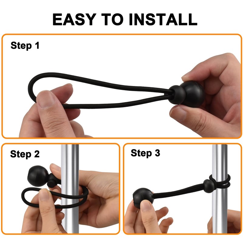 Universal Bungee Tie Downs, MARRTEUM Ball Bungee Cords Multipurpose Elastic