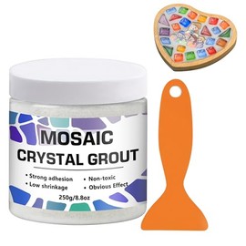 Lechada de cristal de mosaico: la mejor solución de lechada y manualidades esenciales para proyectos de mosaico, arte hecho a mano y decoración del hogar (8.8 onzas)