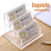 SANRUI Clear Acrylic Business Card Holder 3 Tier with 3