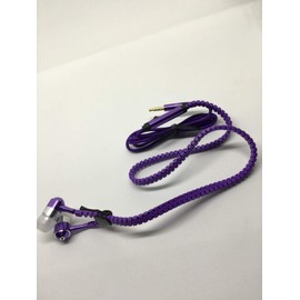 Sprint4deals Wired Earphones, Headphones Blue Headset Volume Control Earbuds with Stereo Sound Headsets with Mic (Zip - Purple)