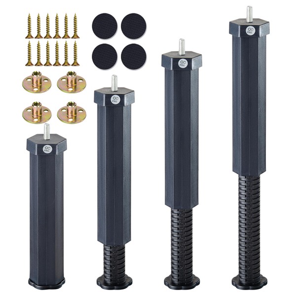 LIMTIEN Adjustable Bed Frame Support Legs, Frame Center Slats Heavy