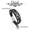 Zysta Men's Leather Bracelet Infinity Sign Bracelet Infinity Wrap Bracelet
