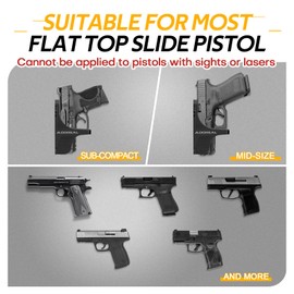 Adoreal 2PCS Magnetic Gun Mount, Hole Free Gun Holster for Vehicle Home or Office, Side Magazine Magnetic Suction Concealed Gun Magnet for Pistol in Wall, Desk