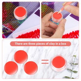 30 Pcs Wax Glue for DIY Diamond Painting, 10 Pack Diamond Art Wax with Storage Box, Diamond Painting Embroidery Accessories for Adults