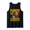 Plumber Because HVAC Technicians Need Heroes Too Tank Top