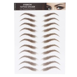 Eyebrow Tattoo Transfer Stickers for Women, Temporary Eyebrow Tattoo Stickers, 6D Make-Up, Fake Eyebrow Stickers, Waterproof Eyebrow Care Shape Patches (10)