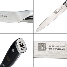 Laguiole by Hailingshan Qin Dynasty Series Universal knife Vegetable Cleaver Kitchen Knives Pro Kitchen Knife 6 Inch High Carbon German Stainless Steel Japanese Chef's knife with Ergonomic Handle