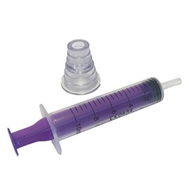 Qualicare 6 X 10ML ORAL ENTERNAL MEDICINE BABY ELDERLY DOSAGE NON-STERILE LATEX FREE DISPOSABLE PURPLE SYRINGES WITH BOTTLE ADAPTER