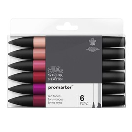 Winsor & Newton Promarker, Set of 6, Red Tones