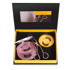 Qwesure Xixi 3D Magnetic False Eyelashes, 3 Pairs, Thick and Long, Natural Looking, Soft Magnetic Eyelashes, No Glue