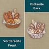 Embroidered Bread Basket Patch for Iron-On or Sew On Iron-On