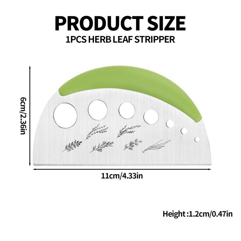 Leaf Stripper Tool, Stainless Steel 2 in 1 Herb Stripper