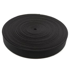PP Belt, Black, Width 1.0 inches (25 mm), Length 66.6 ft (20