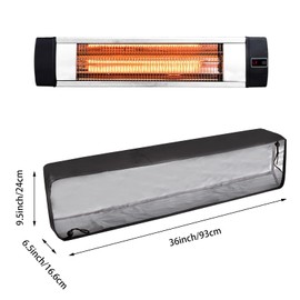 JYSILIYH Wall-Mounted Patio Heater Cover, Electric, Heavy Duty Waterproof Dustproof Infrared, Indoor Outdoor Garage Backyard Hanging Patio Heaters