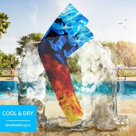 Ice Fire Sports Compression Arm Sleeves for Men & Women - Youth Arm Sleeve Baseball - Volleyball Sleeves & Basketball Sleeve