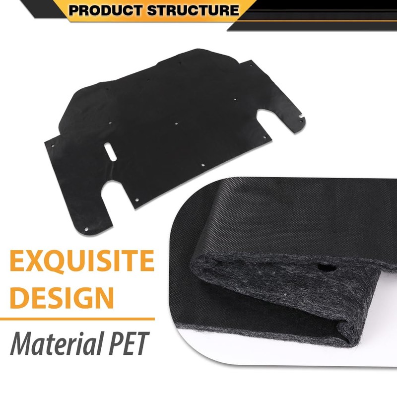 CNNELL Hood Insulation Pad 1/2" with Clips Compatible with Ford