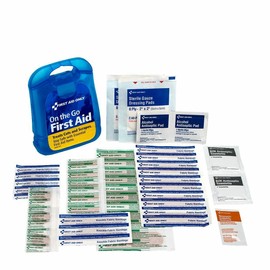 First Aid Only *NEW* Mini Clear Blue Plastic 29-Piece First Aid Kit - USA Seller