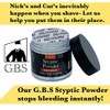 GENTS Styptic Powder .18 oz Twist off Cap and Protective