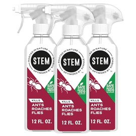 Stem Kills Ants, Roaches And Flies: Plant-Based Active Ingredient Bug Spray, Botanical Insecticide For Indoor And Outdoor Use; 12 fl oz (Pack Of 3)