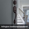 Kwikset Arlington Single Cylinder Handleset with Tustin Lever Featuring SmartKey