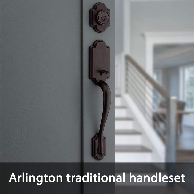 Kwikset Arlington Single Cylinder Handleset with Tustin Lever Featuring SmartKey