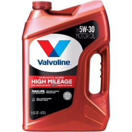 Valvoline High Mileage 5W-30 Synthetic Blend Motor Oil 5 QT – MaxLife Technology
