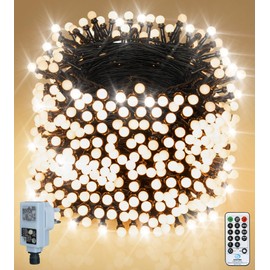 Fairy Lights Plug in Waterproof, 50M 500LED Long Christmas Tree Lights, Christmas Lights Outdoor with Remote/4 Brightness/8 Modes/Timer, Fairy Lights Mains Powered for Bedroom/Party/Xmas Decorations