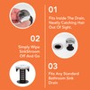SinkShroom Chrome Edition Revolutionary Bathroom Sink Drain Protector Hair Catcher,