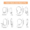 SUNNYCLUE 1 Box 24 Pieces 4 Styles Leverback Earring Accessories