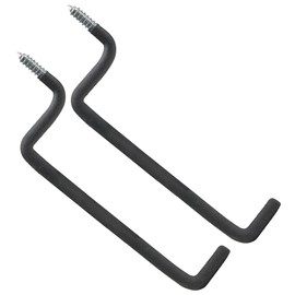 Wideskall 2 Pieces Heavy Duty Garage Storage Screw in Utility Tool Wall Mount Ladder Hanger Hook