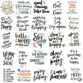 Yodeeni 200PCS Inspirational Stickers for Water Bottles, Motivational Stickers for Adults, Teens, Teachers, Vinyl Waterproof Laptop Sticker for Hydroflasks Journaling Scrapbooking Vision Board Supplies