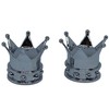 Set of 2 Valve Caps – Crown – in Silver