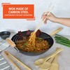 IMUSA 7pc Carbon Steel Nonstick Wok Set with Bamboo Kitchen