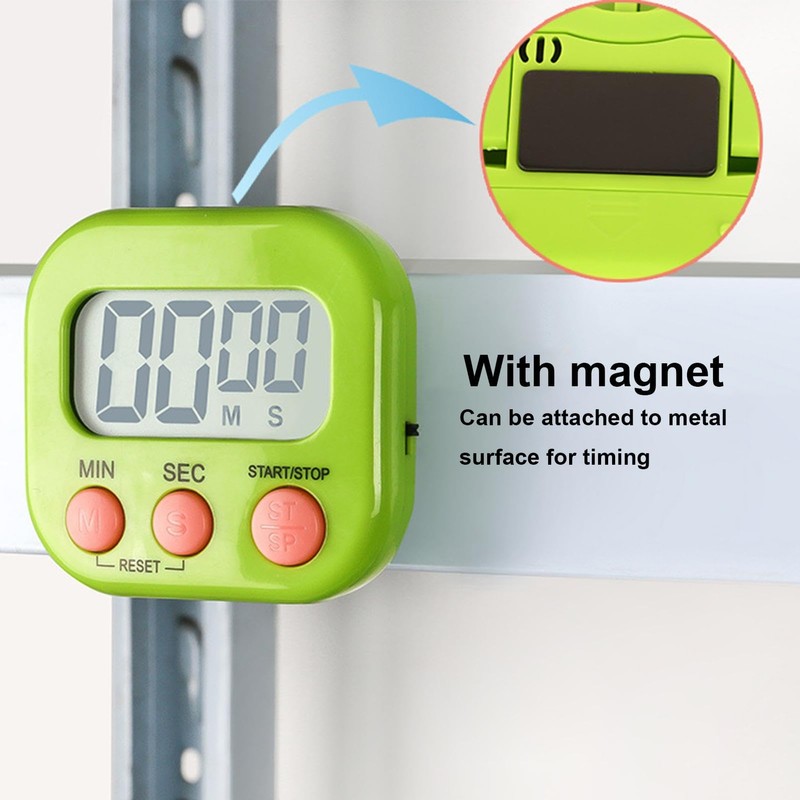 Digital Timer Magnetic | Small Digital Timer with Magnetic Back,