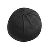 TheKufi Plain Graphite Black Cotton Stretch Knit Kufi Hat Skull