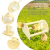 CZWESTC Chicken Perch with Mirror, Strong Pine Wooden Chick Perch