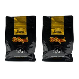 Cafe El Coqui Supremo, 1 lb - El Coqui Supreme Roasted Coffee Beans 100% Puerto Rican Coffee, 1 pound (2 pack)