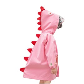 Children's Raincoat, Dinosaur, School Bag, Compatible with School Bags, Boys and Girls, Waterproof Kappa, Kids' Rainwear, Poncho, Rainwear, Cute, Brim Included, Storage Bag, Raincoat, For School